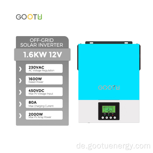 EU Stock 12V 1600W Off Grid Solar Wechselrichter